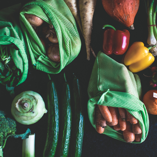 Vegetables in bags